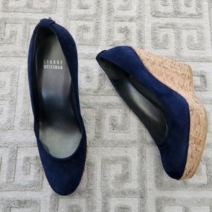 Stuart Weitzman size 8 blue Corkswoon Kate Middleton